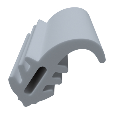 3D Modell der Stahlzargendichtung SZ362 in grau für senkrechte Nuten zum Tüblatt.