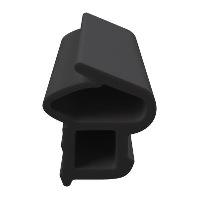 3D Modell der Stahlzargendichtung SZ364 in grau für senkrechte Nuten zum Tüblatt.