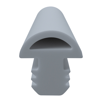 3D Modell der Stahlzargendichtung SZ365 in grau für senkrechte Nuten zum Tüblatt.