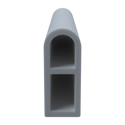 3D Modell der Stahlzargendichtung SZ366 in grau für senkrechte Nuten zum Tüblatt.