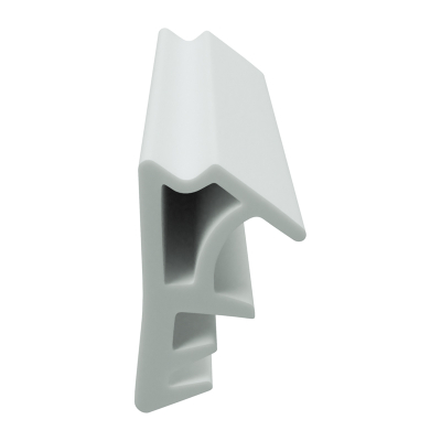 3D Modell der Flügelfalzdichtung FF071 in grau für seitliche Nuten.