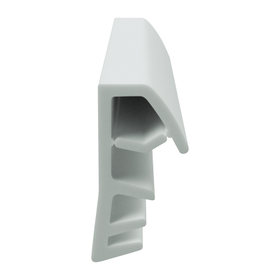 3D Modell der Flügelfalzdichtung FF074 in weiß für seitliche Nuten.
