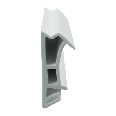 3D Modell der Flügelfalzdichtung FF060 in weiß für seitliche Nuten.