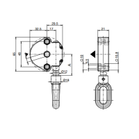 Geiger Schneckengetriebe für Markisen | 4:1 | Zinköse | 7 mm Innenvierkant