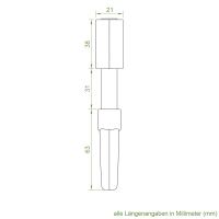 Geiger Schneckengetriebe für Markisen | 3:1 | ovale Zinköse | 7 mm Innenvierkant