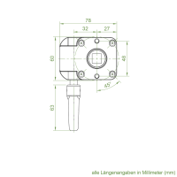 Geiger Markisengetriebe MSG 130 | 7:1 | weiß | 13 mm Innenvierkant | ovale Kunststofföse | ohne Endanschlag | mit Bund