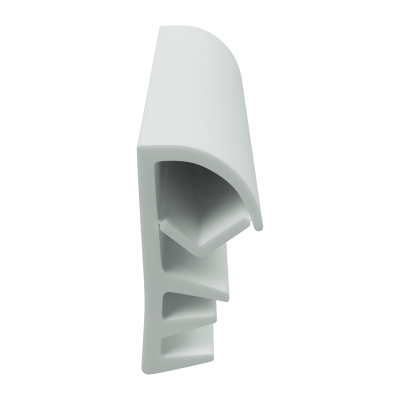 3D Modell der Flügelfalzdichtung FF099 in weiß für seitliche Nuten.
