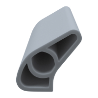 3D Modell der Stahlzargendichtung SZ372 in grau für diagonale Nuten zum Tüblatt.