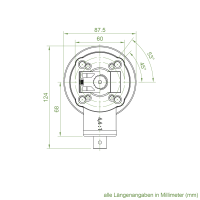 Geiger Modulares Markisengetriebe MGM 144 | 4,4:1 | Rechts | weiß |  für 85 mm Nutrohr | vari. Endanschlag