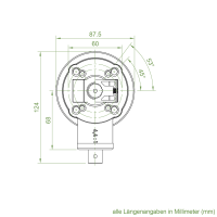 Geiger Modulares Markisengetriebe MGM 145 | 4,4:1 | Links | weiß | für 85 mm Nutwelle | vari. Endanschlag