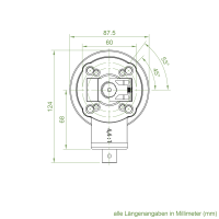 Geiger Modulares Markisengetriebe MGM 147 | 4,4:1 | Links | schwarz | für 85 mm Nutwelle | vari. Endanschlag