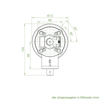 Geiger Modulares Markisengetriebe MGM 151 | 4,4:1 | Links |  lichtgrau | 78 (85) mm Nutrohr | vari. Endanschlag