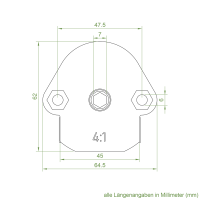 Geiger Schneckengetriebe S038 | Untersetzung 6:1 | 6 mm Vierkant | ohne Endanschlag