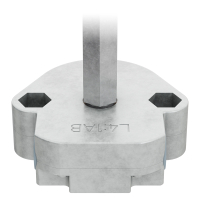 Geiger Schneckengetriebe S040 | Untersetzung 4:1 | 6 mm Vierkant | Linksroller