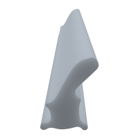 3D Modell der Lippendichtung LP482 in grau für Fenster.