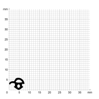 Zeichnung des Dichtungsprofils der Schlauchdichtung SL163.