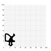 Zeichnung des Dichtungsprofils der Schlauchdichtung SL165.