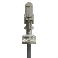 Geiger Gelenklager 45°- G009 | Grundplatte 22 x 52 mm | Kurbelzapfen 11,9 mm | 6 mm Vierkant - Länge 300 mm