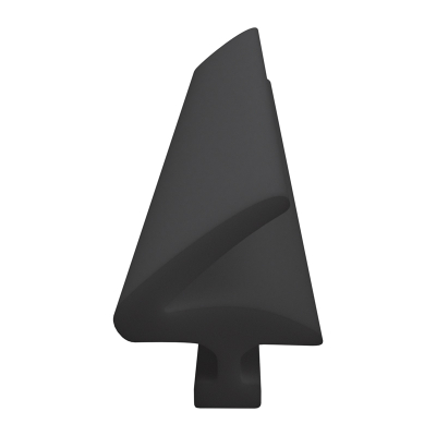 3D Modell der Lippendichtung LP490 in schwarz für Fenster.