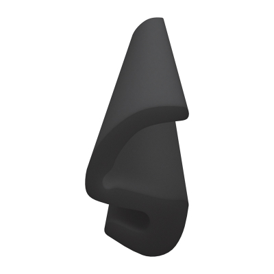3D Modell der Lippendichtung LP500 in schwarz für Fenster.