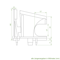 Schüco Einlauftrichter | für Kunststoff Rollladen-Führungsschienen | weiß