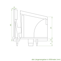 Schüco Einlauftrichter | für Kunststoff Rollladen-Führungsschienen | weiß