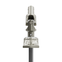 Geiger Gelenklager 45°- G012 | Grundplatte 22 x 85 mm | Kurbelzapfen 9,9 mm | 6 mm Sechskant - Länge 300 mm