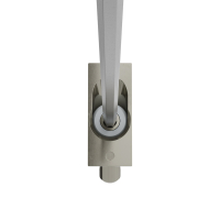 Geiger Gelenklager 45°- G014 | Grundplatte 22 x 52 mm | Kurbelzapfen 11,9 mm | 6 mm Sechskant - Länge 300 mm