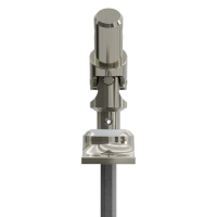 Geiger Gelenklager 45°- G014 | Grundplatte 22 x 52 mm | Kurbelzapfen 11,9 mm | 6 mm Sechskant - Länge 300 mm