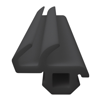 3D Modell der Lippendichtung LP516 in schwarz für Fenster.