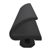 3D Modell der Lippendichtung LP524 in schwarz für Fenster.
