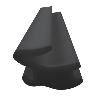 3D Modell der Lippendichtung LP540 in schwarz für Fenster.