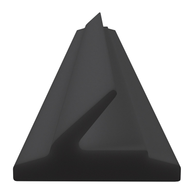 3D Modell der Lippendichtung LP543 in schwarz für Fenster.