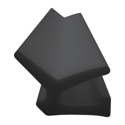 3D Modell der Lippendichtung LP548 in schwarz für Fenster.