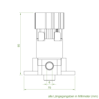 Geiger Kegelradgetriebe K026 | Untersetzung 3:1 links | mit Zapfen | für 42 mm Kittelberger Welle