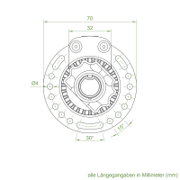 Geiger Kegelradgetriebe K026 | Untersetzung 3:1 links | mit Zapfen | für 42 mm Kittelberger Welle