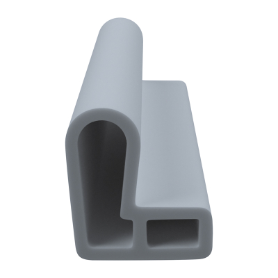 3D Modell der Stahlzargendichtung SZ379 in grau für senkrechte Nuten zum Tüblatt.