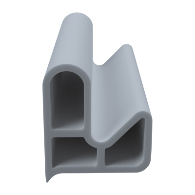 3D Modell der Stahlzargendichtung SZ382 in grau für senkrechte Nuten zum Tüblatt.
