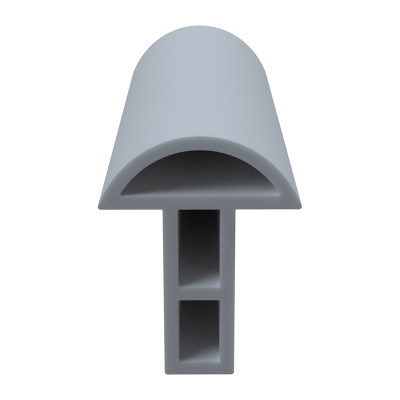 3D Modell der Stahlzargendichtung SZ386 in grau für senkrechte Nuten zum Tüblatt.