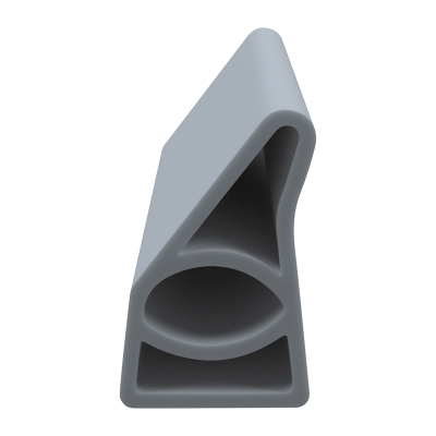 3D Modell der Stahlzargendichtung SZ387 in grau für senkrechte Nuten zum Tüblatt.