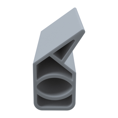 3D Modell der Stahlzargendichtung SZ390 in grau für senkrechte Nuten zum Tüblatt.