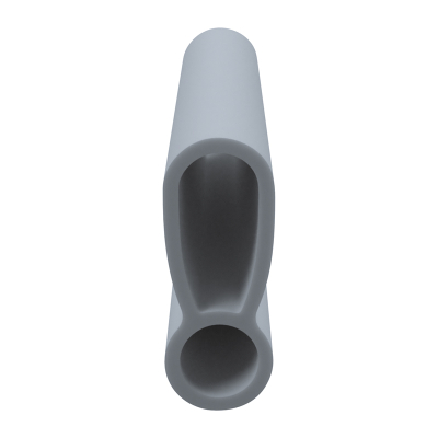 3D Modell der Stahlzargendichtung SZ391 in grau für senkrechte Nuten zum Tüblatt.