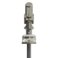 Geiger Gelenklager 45°- G017 | Grundplatte 22 x 52 mm | Kurbelzapfen 11,9 mm | 6 mm Sechskant - Länge 300 mm