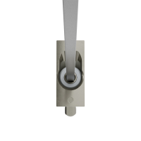 Geiger Gelenklager 45°- G019 | Grundplatte 22 x 52 mm | Kurbelzapfen 9,9 mm | 6 mm Vierkant - Länge 300 mm