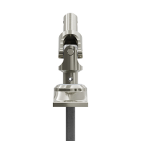 Geiger Gelenklager 45°- G019 | Grundplatte 22 x 52 mm | Kurbelzapfen 9,9 mm | 6 mm Vierkant - Länge 300 mm