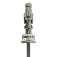 Geiger Gelenklager 45°- G019 | Grundplatte 22 x 52 mm | Kurbelzapfen 9,9 mm | 6 mm Vierkant - Länge 300 mm