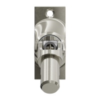 Geiger Gelenklager 45°- G020 | Grundplatte 22 x 52 mm | Kurbelzapfen 11,9 mm | 7 mm Sechskant - Länge 300 mm