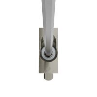 Geiger Gelenklager 45°- G020 | Grundplatte 22 x 52 mm | Kurbelzapfen 11,9 mm | 7 mm Sechskant - Länge 300 mm