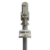 Geiger Gelenklager 45°- G020 | Grundplatte 22 x 52 mm | Kurbelzapfen 11,9 mm | 7 mm Sechskant - Länge 300 mm