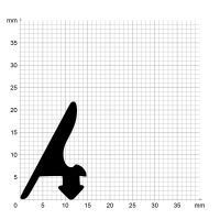 Zeichnung des Dichtungsprofils der Mitteldichtung MI256...